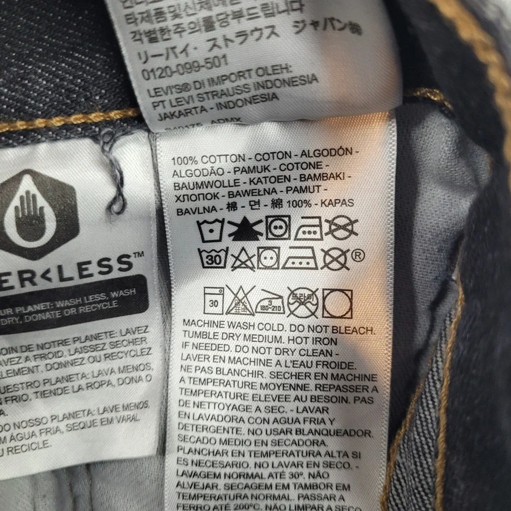 Levi's 501 Original Fit Jeans Mens 42x32 Dark Wash Blue‎ Button Fly Straight Leg